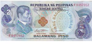 2 PISO

FX 457912

P # 159 C Banknote
