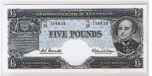 COMMONWEALTH BANK
 5 POUNDS A CONSECUTIVE PAIR OF 7/8 Banknote