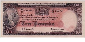 COMMONWEALTH BANK
 10 POUNDS A CONSECUTIVE PAIR 4/5 Banknote