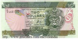 Soloman Island Two Dollars Banknote