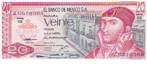 20 PESOS

Z 0518365

SERIE CZ

8.7.1977

P # 64 D Banknote