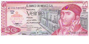 20 PESOS

Z 0518365

SERIE CZ

8.7.1977

P # 64 D Banknote