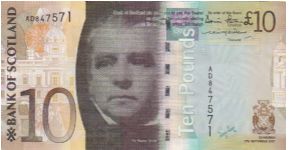 Bank Of Scotland £10 Note dated 2007 Banknote