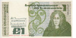 Ireland £1 dated 1977 Banknote