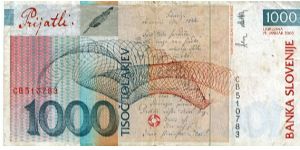 Banknote from Slovenia