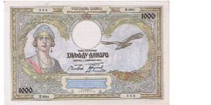 BANK OF YUGOSLAVIA
1000 DINARA Banknote