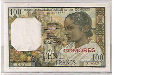 COMORES 100 FRANCS Banknote