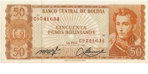 50 Pesos Bolivianos Banknote