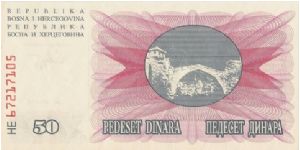 50 Dinara Banknote