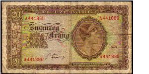 20 Frang__
Pk 42 a__

WWII__
Allied Occupation
 Banknote