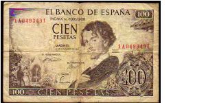 100 Pesetas__
Pk 150__

19-11-1965
 Banknote