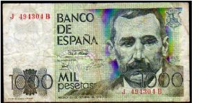 1000 Pesetas__
Pk 158__

29-10-1979
 Banknote