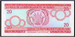 Banknote from Burundi