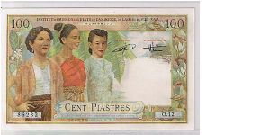 FRENCH INDO-CHINA
100 PIASTRES.VERY POPULAR AND IS ONE OF THE PRETTIER IN INDO- CHINA Banknote