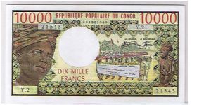 REPUBLIC OF CONGO
10000 FRANCES Banknote