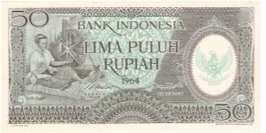 50 rupiah; 1964 Banknote
