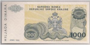 Banknote from Croatia