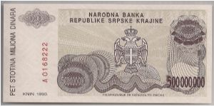 Banknote from Croatia