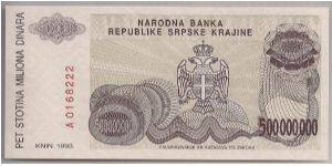 Banknote from Croatia