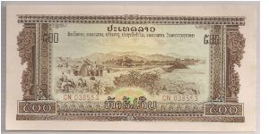 Laos 500 Kip 1977 P24a. Banknote