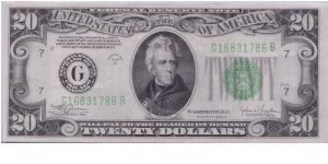 1934 C $20 CHICAGO FRN

**OLD BACK** Banknote