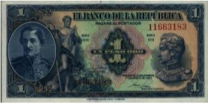 Colombia, 1 peso 1950 Banknote