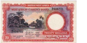 BRITISH WEST AFRICA 1 POUND SCARCE Banknote