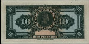 Banknote from Colombia