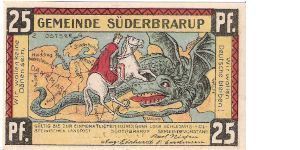 Notgeld (Süderbrarup); 25 pfenig; circa 1920

Part of the Dragon Collection! Banknote