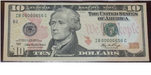 IB00000656C 2006 Low Numbered Note

First I have found in 11 months of looking with this number.

CGA Graded 66 Gem Uncirculated Banknote