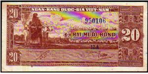 *VIETNAM-SOUTH*
__

20 Dong__
Pk 6 a
 Banknote