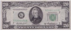 1950 B $20 CHICAGO FRN Banknote