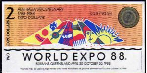 2 Expo Dollars__
Pk NL__

World Expo '88
 Banknote