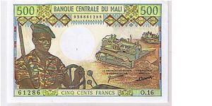 MALI 500 FRANCES Banknote