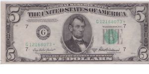 1950 B $5 CHICAGO FRN


***STAR NOTE*** Banknote