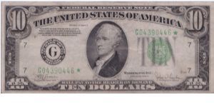 1934 C $10 CHICAGO FRN

***STAR NOTE*** Banknote