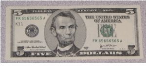 FK65656565A 2003A Super Repeater Banknote