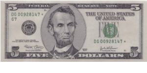 2003 $5 CHICAGO FRN

**STAR NOTE**

**#1 OF 2 CONSECUTIVE** Banknote