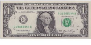 2006 $1 CHICAGO FRN

**G-B BLOCK** Banknote