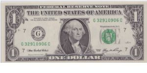 2006 $1 CHICAGO FRN

**G-C BLOCK** Banknote