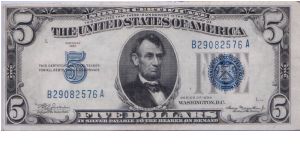 1934 $5 SILVER CERTIFICATE Banknote