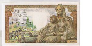 FRANC--1000 FRANCS Banknote