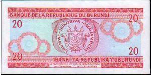 Banknote from Burundi