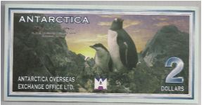 Antarctica 2 Dollars 1999 PNL. Banknote