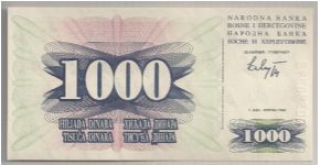 Banknote from Bosnia