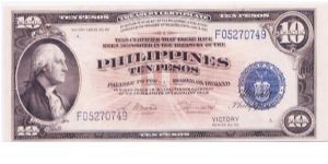 1944 ND 10 PESOS

**TREASURY CERTIFICATE**

**VICTORY SERIES** Banknote