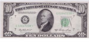 1950 A $10 CHICAGO FRN

**STAR NOTE** Banknote