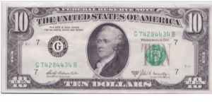 1969 A $10 CHICAGO FRN Banknote