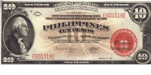 PI-92a RARE Philippine Treasury Certificate 10 Pesos note in absolutely flawless condition. Banknote