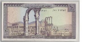 Lebanon 10 Livres 1986 P63f. Banknote